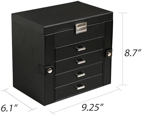 Frebeauty 5-Layer Jewelry Box for Women,Jewelry Organizer with 4 Drawers - Image 2