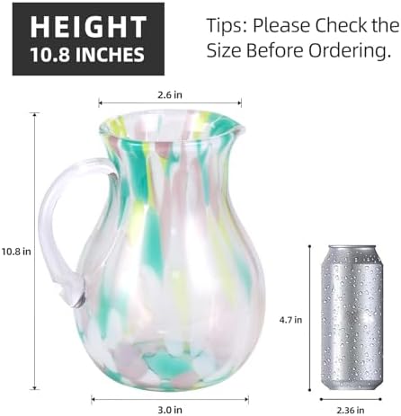 KAMMAK Glass Vase,Colored Hand Blown Decorative Vase - Image 2