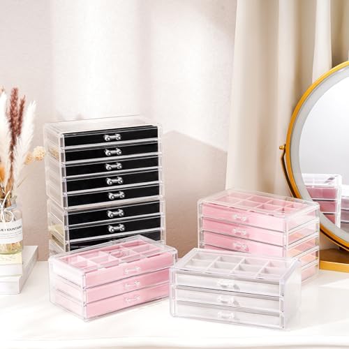 ProCase Earring Holder Organizer Jewelry Box with 10 Drawers, Black - Image 6