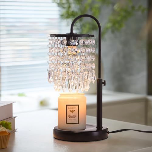 Candle Warmer Lamp with Timer Dimmer and 3 Bulbs, Lamp Candle Warmer with Marble Base,Wax Melt Warmer for Jar Candles, Birthday Gifts for Women Mom, House Warming Gifts New Home Decor by CandleWarmerLampwithTimer