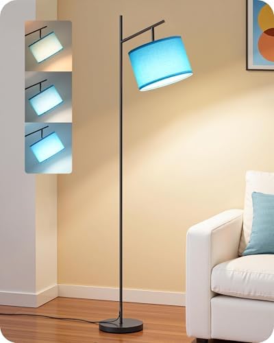 EDISHINE Blue Floor Lamps for Living Room, 64.7" Modern Standing Lamp by EDISHINE