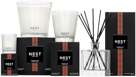 NEST New York Scented 3-Wick Candle, Something Tropical - 21.2 oz - Up to 100-Hour Burn Time - Reusable Glass Vessel - Image 5