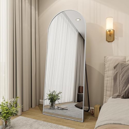 BEAUTYPEAK 65" x 24" Arch Full-Length Mirror with Stand, Silver - Image 7
