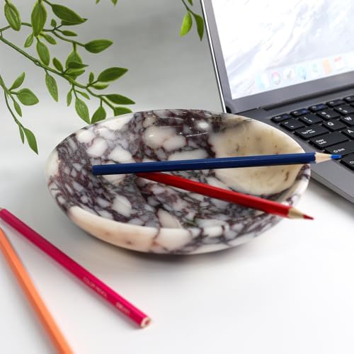 7" Natural Marble Bowl Luxury Decorative Bowl for Home Decor - Image 7