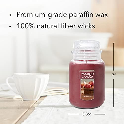 Yankee Candle Cider House Scented, Classic 22oz Large Jar Single Wick Candle, Over 110 Hours of Burn Time - Image 2