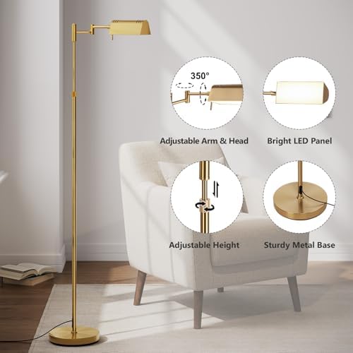 SUNMORY Dimmable LED Pharmacy Floor Lamps, 16W/1500LM Bright Reading Lamp - Image 3