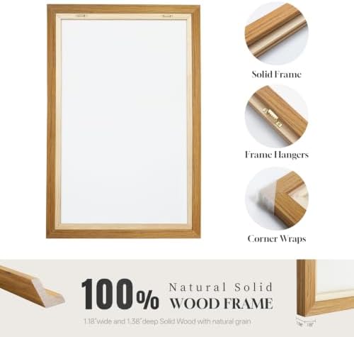 Extra Large Framed Neutral Beige Abstract Wall Art, Horizontal 60x40 In - Image 6