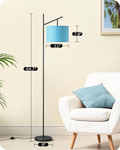 EDISHINE Blue Floor Lamps for Living Room, 64.7" Modern Standing Lamp - Image 6