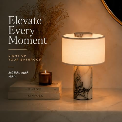 Marble Lamp, Lamps Rechargeable Modern Decorative Touch Dimmable Cordless Design Bedside Lamp for Home Decor, Bedroom, Living Room - Image 6