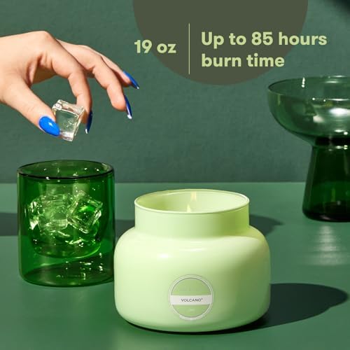 Capri Blue Volcano Scented Candles - Luxury Candles for Home Scented with Tropical Fruit & Sugared Citrus - Long Lasting Soy Wax Blend - Signature Glass Jar (Iced Matcha Green, 19 oz) (Pack of 2) - Image 4