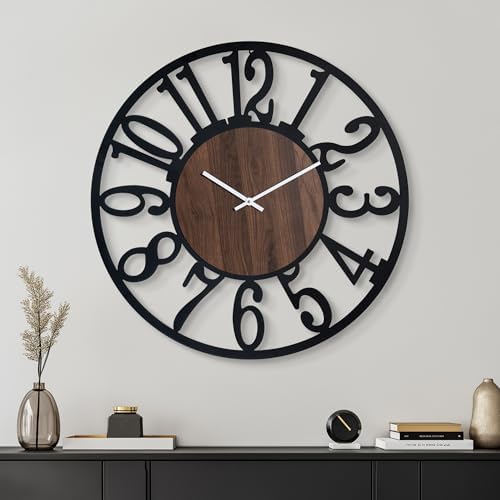 30" Silent Large Wall Clock – Glow Night Light, Battery Operated - Image 6