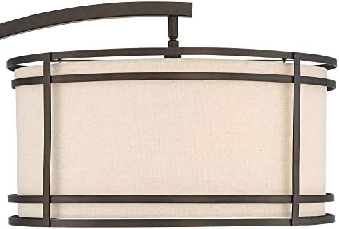 Gentry 71 1/2" Tall Bronze 2-Light Downbridge Arc Floor Lamp - Image 3