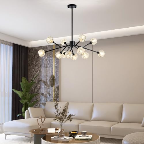 Weesalife Sputnik Chandeliers for Living Room，12 Lights D36'' Inch - Image 4