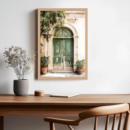 skysoon Mallorca Green Door Wall Art, Boho Mediterranean Architecture Print - Image 4