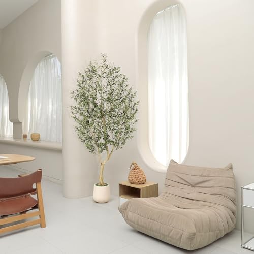 Realead 7ft Artificial Olive Tree with Tall Exquisite Planter - Image 6