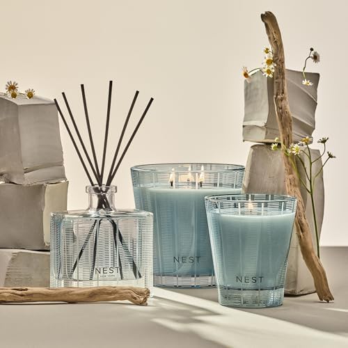 NEST New York Scented Classic Candle, Driftwood & Chamomile - 8.1 oz - Up to 60-Hour Burn Time - Reusable Glass Vessel - Image 6
