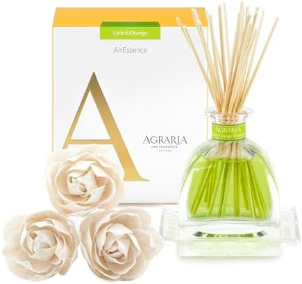 AGRARIA AirEssence Flower and Reed Diffuser Set, Handmade Sola Flower Botanical Home Fragrance Set, Scented Oil Reed Diffuser Gift for All Occasions by Unknown