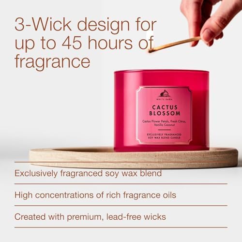 Bath & Body Works 3-Wick Candle, Cactus Blossom, Soy Wax Blend, 2 Pack - Image 4