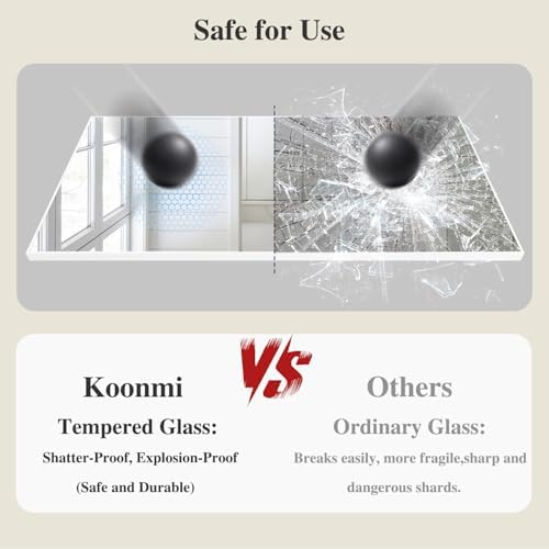 Koonmi White Rectangle Wall Mirror, 30x40 Inch Bathroom Mirror, Aluminum Frame Vanity Mirror for Entryway, Living Room, Bedroom Bathroom, Hangs Horizontally or Vertically - Image 5