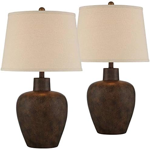 Glenn 27" Tall Table Lamps Set of 2 Terra Cotta Farmhouse Southwest Rustic - Image 2