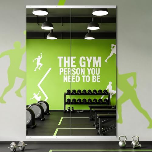 FICTOR Home Gym Mirror for Wall, 70"x24"x2 PCS Workout Mirrors for Home Gym by FICTOR