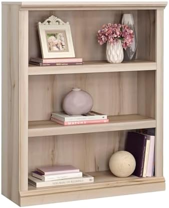 Sauder Miscellaneous Storage 3-Shelf Display Bookcase, Pacific Maple Finish - Image 6