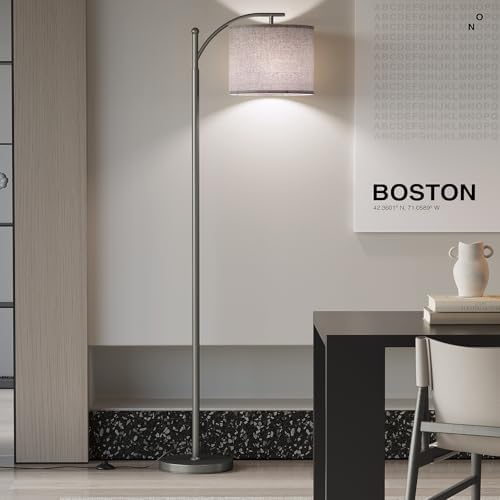 SUNMORY Arc Floor Lamp, Modern Floor Lamp with 9W 3 Color Temperatures Bulb - Image 6