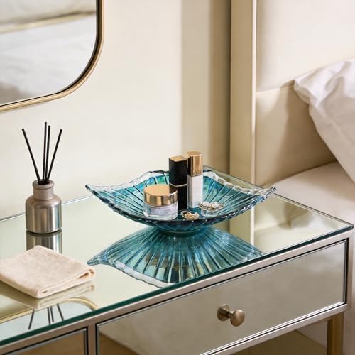 Hand blown decorative glass bowls, large green glass fruit bowls, and serving plates perfect for displaying on coffee tables, dining tables, kitchen countertops, TV stands, and entryway shelves. - Image 7