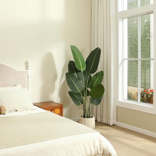 Ferrgoal 5ft Artificial Bird of Paradise Plant with Basket-Set of 2 - Image 6