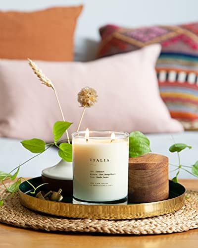 Brooklyn Candle Studio Italia Classic 2 Wick Candle - Luxury Scented Candle, Vanilla, Incense & Orange Blossom, Vegan Soy Wax, Hand Poured, 70 Hour Burn Time - 13oz - Image 3