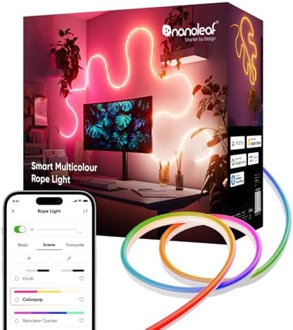 Nanoleaf Smart Rope Light, Works with Matter, Alexa, Google Home, 16.4ft by NANOLEAF