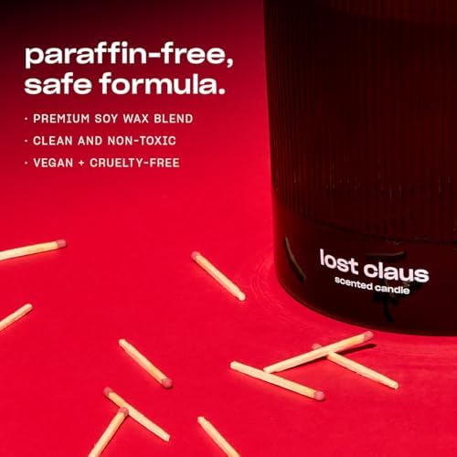 Lost Claus Scented Holiday Candle by Snif, Spicy, Gourmand, Woody Scent, 50+ Hours, 100% Cotton Fiber Wicks, Soy Wax Blend, Non-Toxic, Vegan, 8.5oz - Image 6