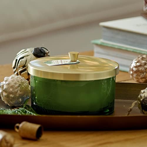 Thymes Frasier Fir Scented Candles for Home Decor – Green Heritage Holiday Candle – Notes of Siberian Fir Needles, Cedarwood & Sandalwood – Luxury Home Fragrance Gifts for Women & Men (4-Wick, 21 oz) - Image 4