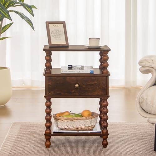AWASEN Night Stand, Mid Century Nightstand with Drawer, Bed Side Table - Image 5