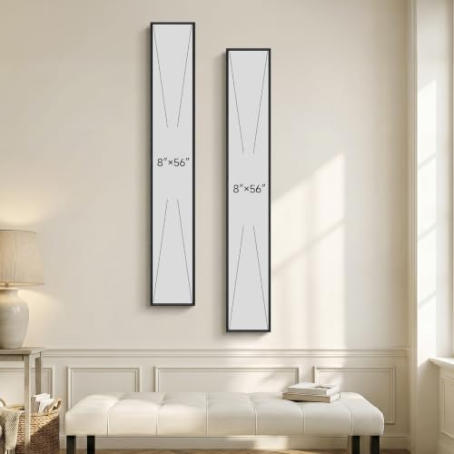 Framed Neutral Abstract Wall Art, Set of 2 Brown Vertical Canvas Prints - Image 6