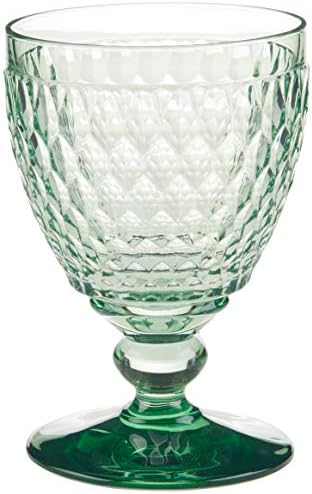 Villeroy & Boch Boston Green Crystal Goblets, Set of 4 by Unknown