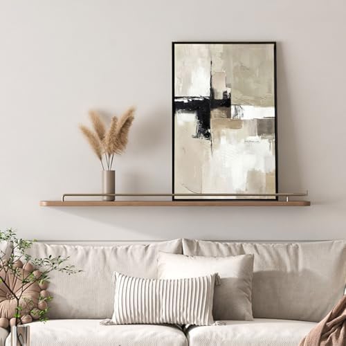SAFERRYHOME Neutral Abstract Beige,Gray and Black Wall Art Set of 2,16"x24" - Image 6