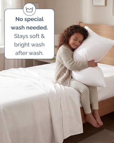 Twin Size 3 Piece Sheet Set - Breathable & Cooling Sheets - Antique White - Image 6