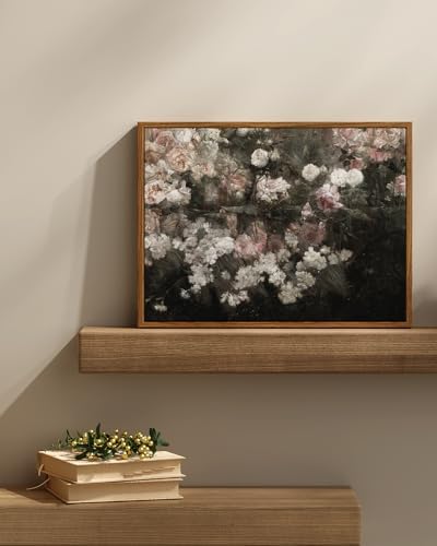 InSimSea Framed Canvas Wall Art Vintage Decor, Home Decor Garden in May Flower Wall Art Aesthetic Rustic Decoration for Bedroom Living Room Bathroom, 12"x16" - Image 2