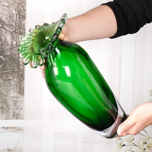 KAMMAK Glass Vase,Colored Hand Blown Decorative Vase - Image 6
