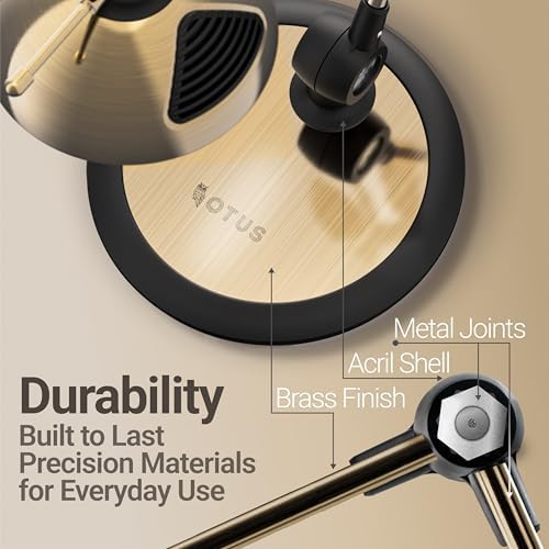 OTUS Tall LED Architect Desk Lamp for Home Office, Gesture Control, Brass - Image 6