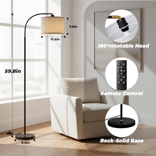 LALISU Arc Floor Lamps Modern Standing Remote Floor Lamp for Living Room - Image 7