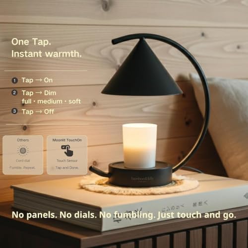 Japandi Moon Arc Candle & Wax Warmer Gift Set, Tsukimi Inspired - Image 6