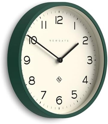 NEWGATE® Number Four Echo wall Clock | Modern Round Clock | 12" | Eden Green | Easy to Read Numbers | Ideal for Kitchen, Living Room or Office by NEWGATE