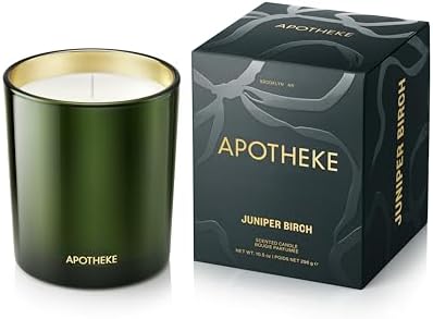 Apotheke Signature Scented Candles for Home, Juniper Birch - 10.5 Oz by Unknown