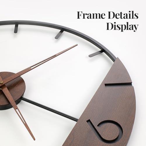 Cuspin 24 Inch Wall Clock Modern Farmhouse Wall Clock for Living Room Decor - Image 4