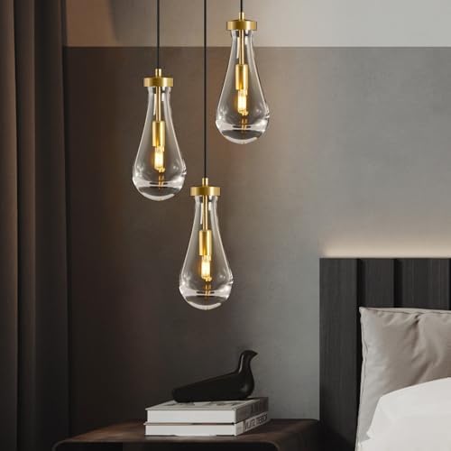 Raindrop Pendant Light Fixtures of 3 Lights,Tear Drop Pendants Light - Image 2