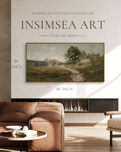 InSimSea Extra Large Framed Vintage Wall Art, Rustic Landscape,48x24in - Image 3