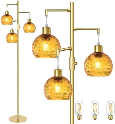 Modern Floor Lamp for Living Room,Mid Century Standing Tree Lamps Dimmable by infusesyourabodewithwarmth
