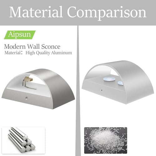 Aipsun 4 Pack Nickel Modern LED Wall Sconce Hardwired Indoor Wall Lights Up and Down Wall Mount Light for Living Room Bedroom Hallway Corridor Conservatory Warm White 3000K(with G9 Bulbs) - Image 4